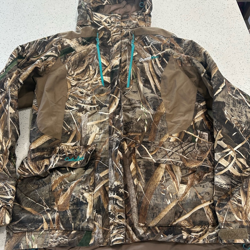 Cabela's OutfitHer Camouflage Full Zip Hooded Jacket Women's Size Medium